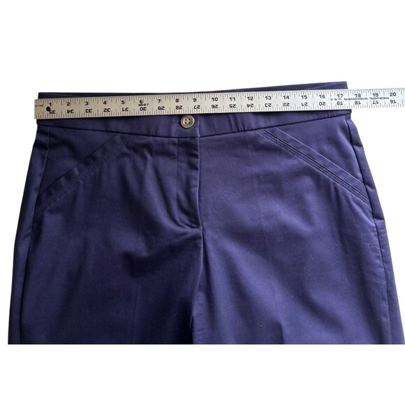 Coral Bay Womens Purple Capri Pants Size 12 Mid-Rise Button & Zip Closure - Picture 5 of 7